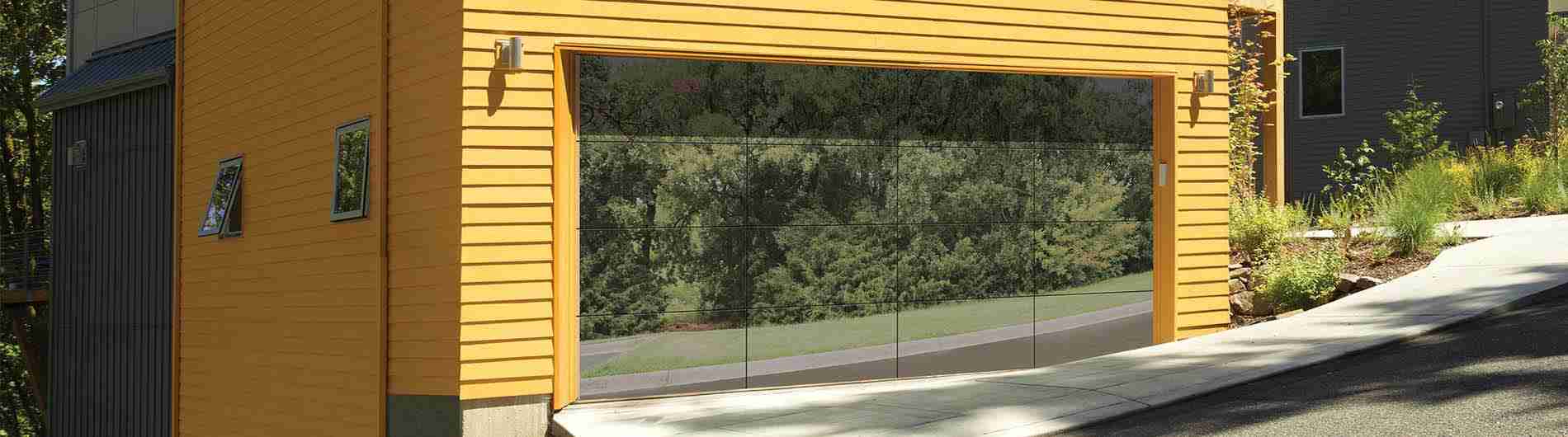 8450-Luminous-Mirrored-Gray Wayne Dalton Frameless Glass Garage Door Collection Model 8450 Luminous®