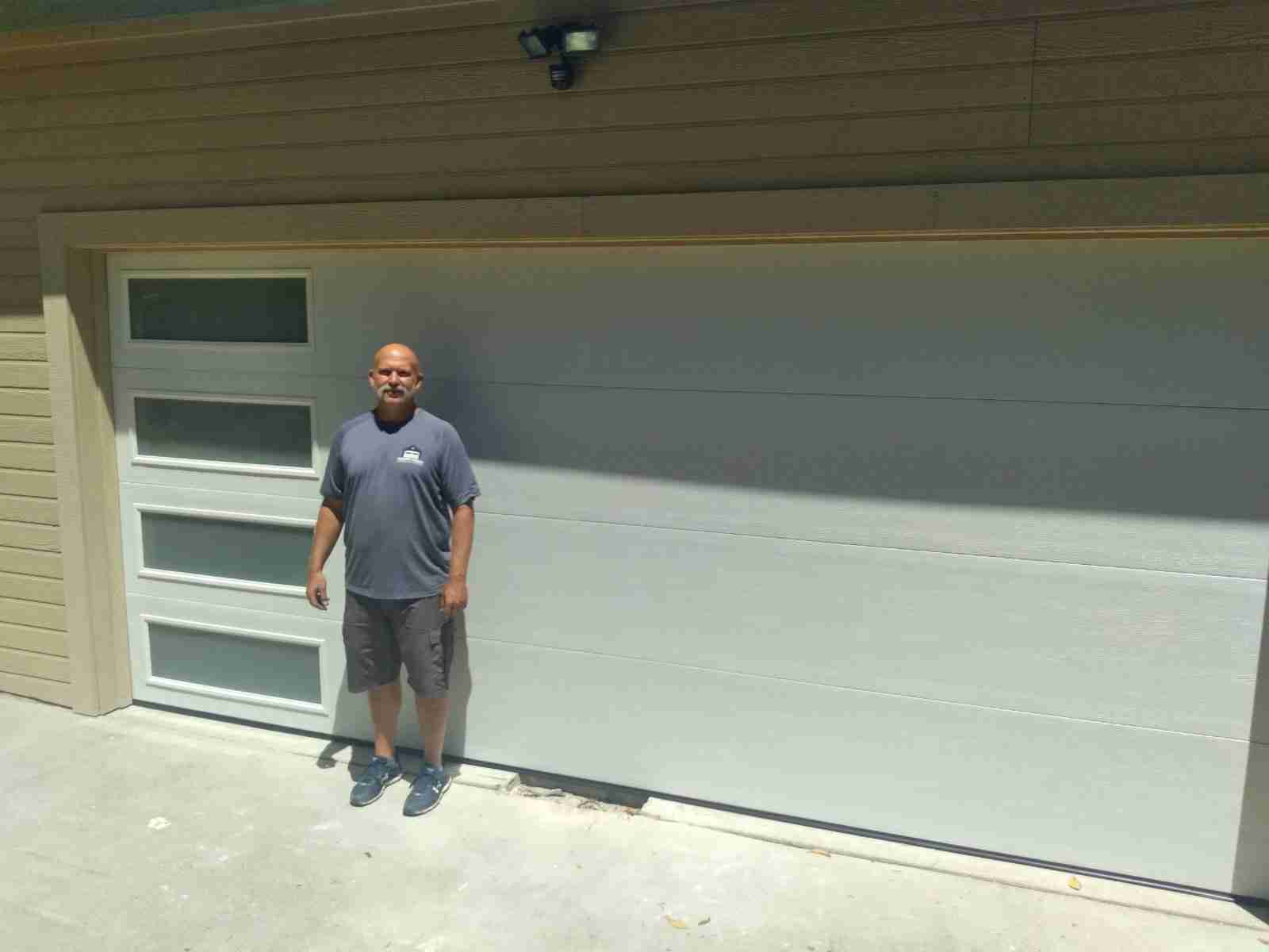 Flush, Windows Vertically Along Left Side CHI Overhead Garage Door Premium Color