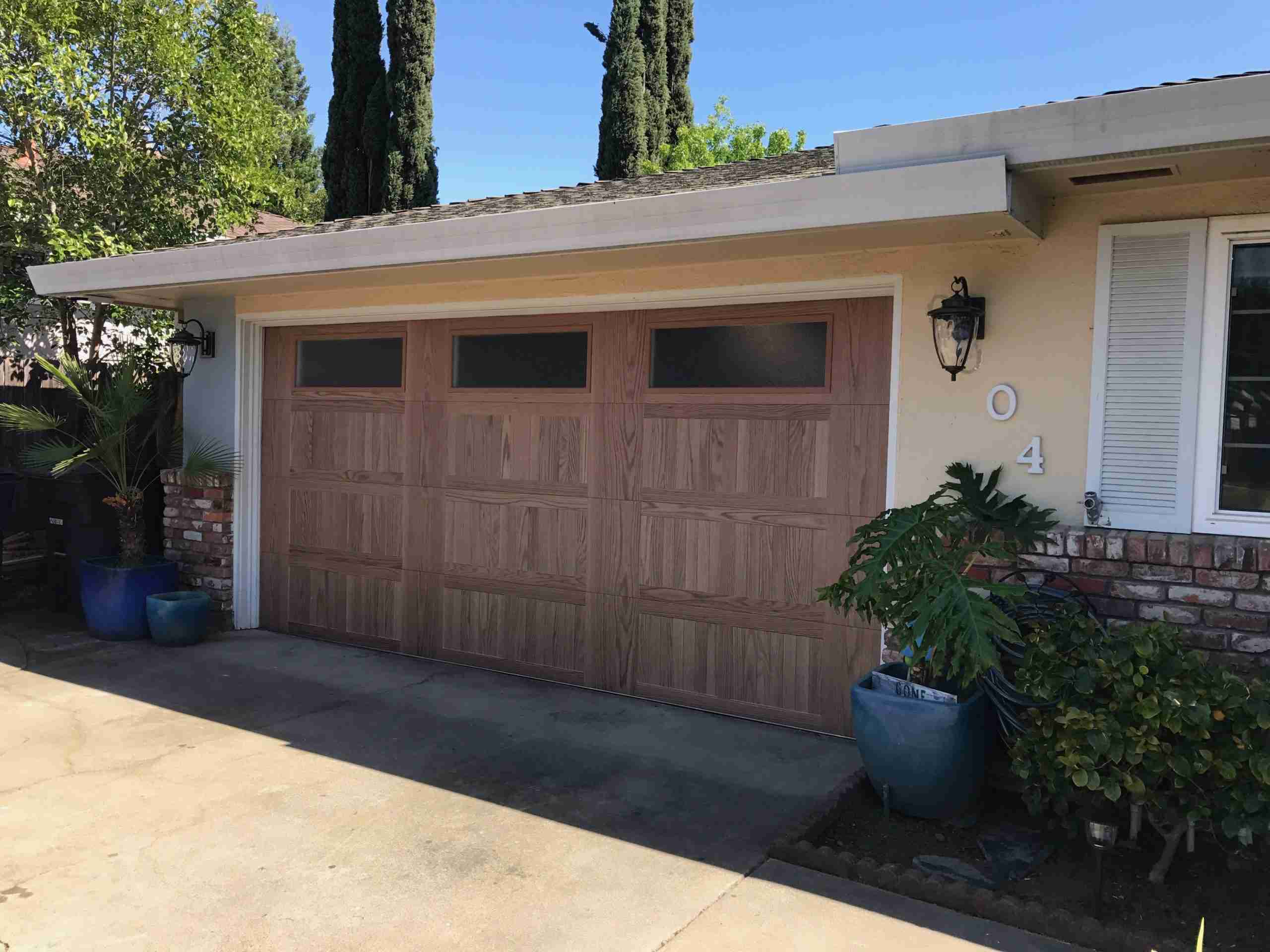 IMG_1392 CHI Overhead Garage Door Model 5950 With Woodtone Accent Color