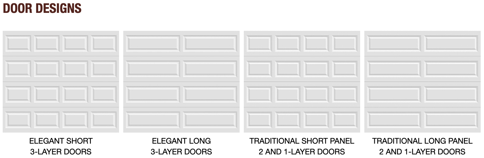 Clopay Classic Collection Design Options