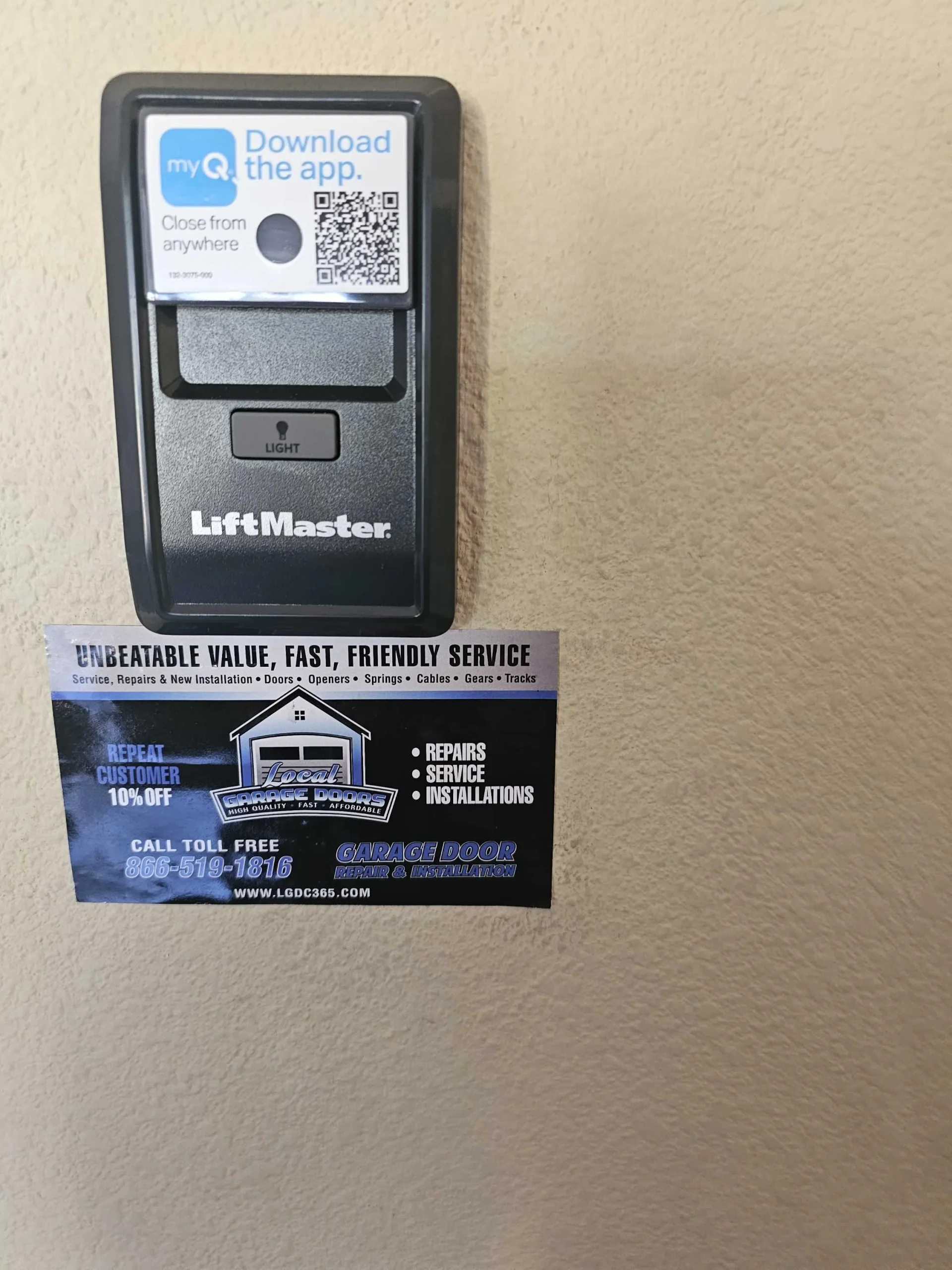 LiftMaster Garage Door Wall Console in Tustin, CA LiftMaster garage door wall console installed in Tustin, CA